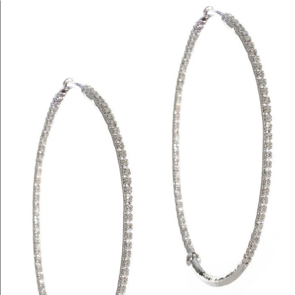 White Gold Ultra Thin Hoops